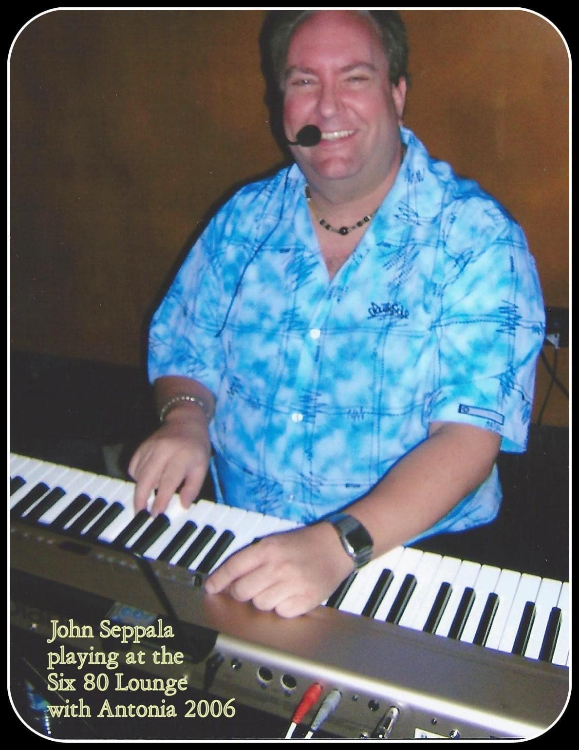 John Seppala playing at the Six 80 Lounge with Antonia, 2006